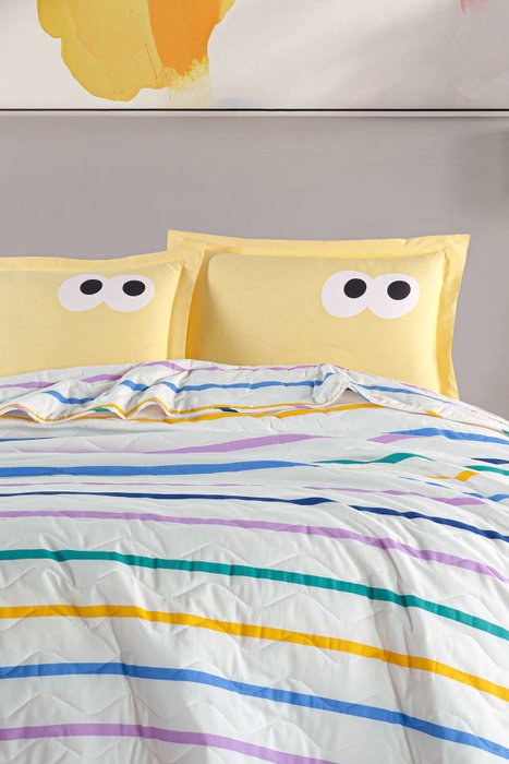 L'essentiel linge de maison Juego de Cubre Cama Doble Funny - Amarillo L'essentiel linge de maison Juego de Cubre Cama Doble Funny - Amarillo